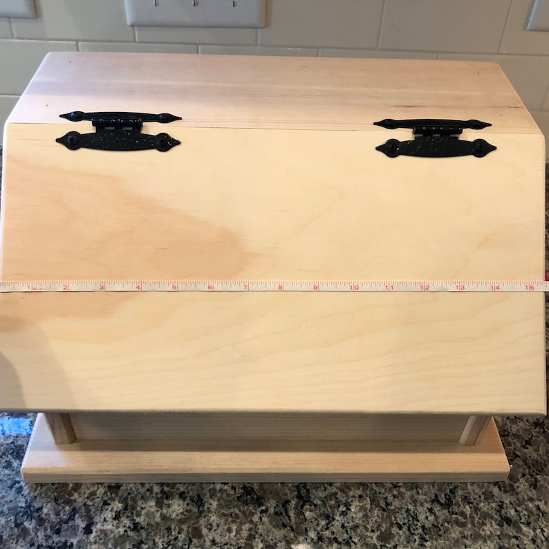 Wooden Bread Storage Box for Kitchen Countertop