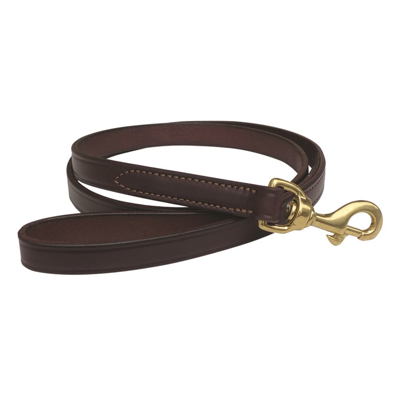 Custom Extra Heavy Weight Leather Dark Brown Leather Leash 4 image 1
