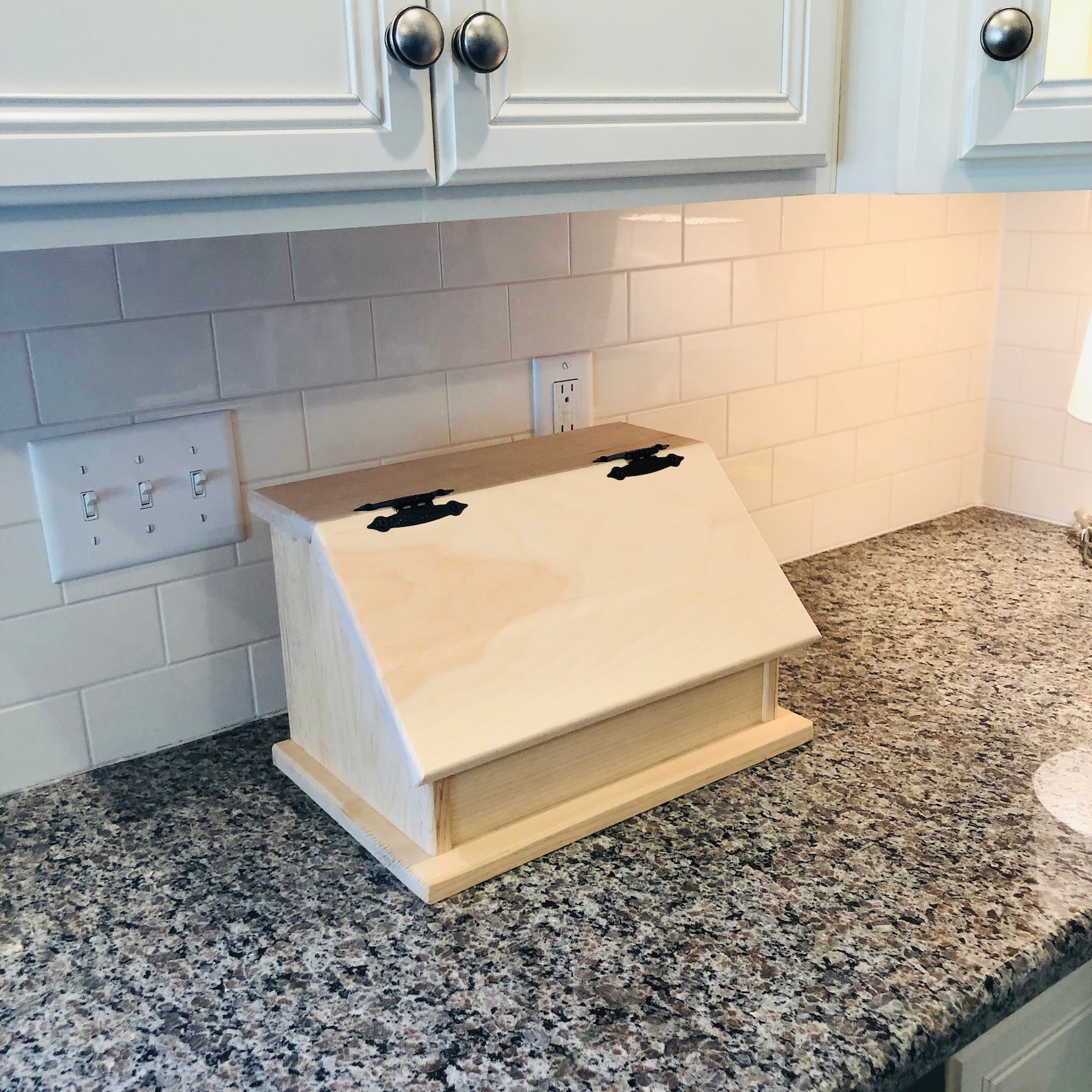 Bread Box Farmhouse Kitchen Bread Box Wooden Kitchen Etsy Canada