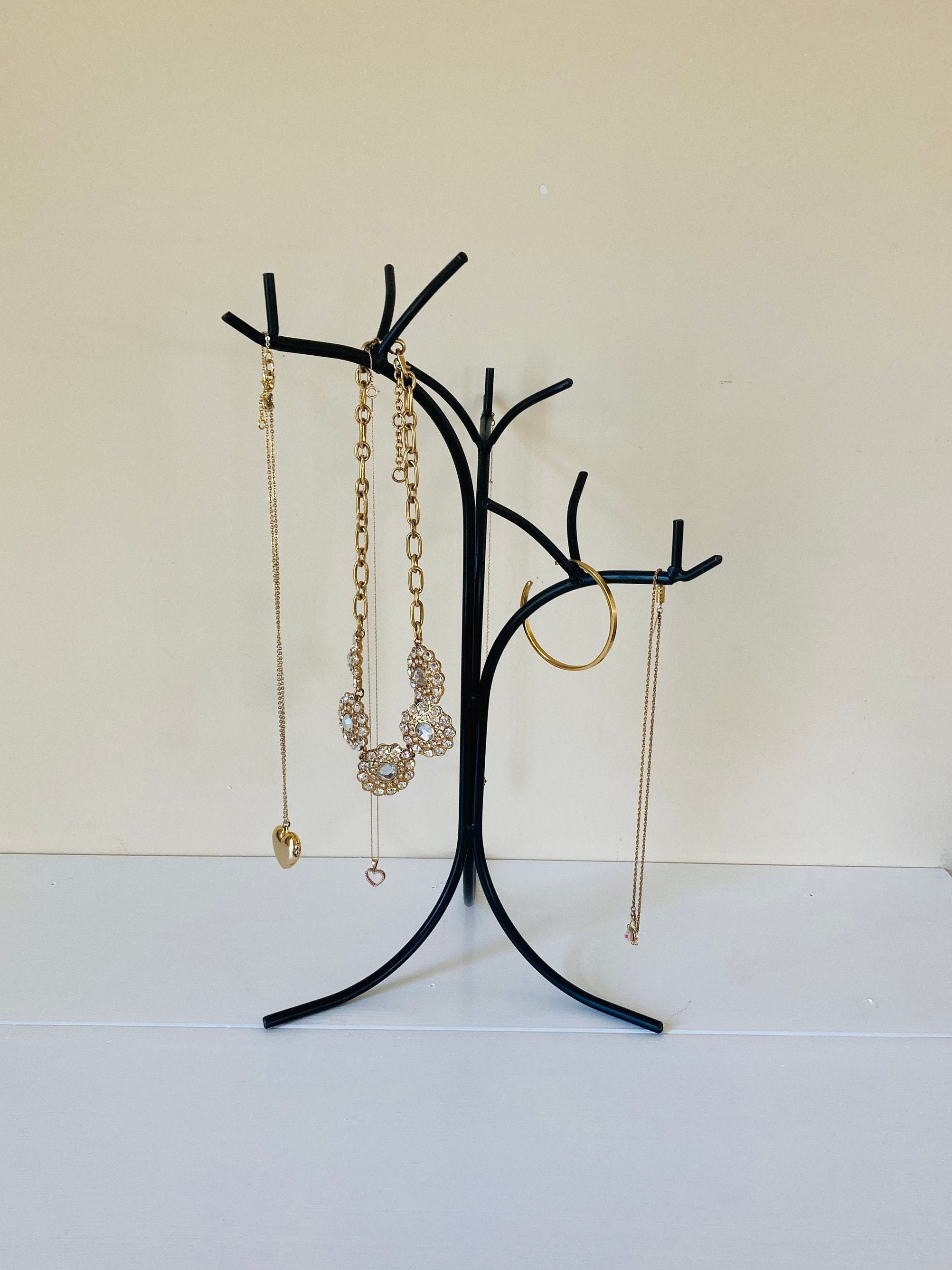 Cut Glass Beads Jewelry Holder Organizer Necklace Tree Stand