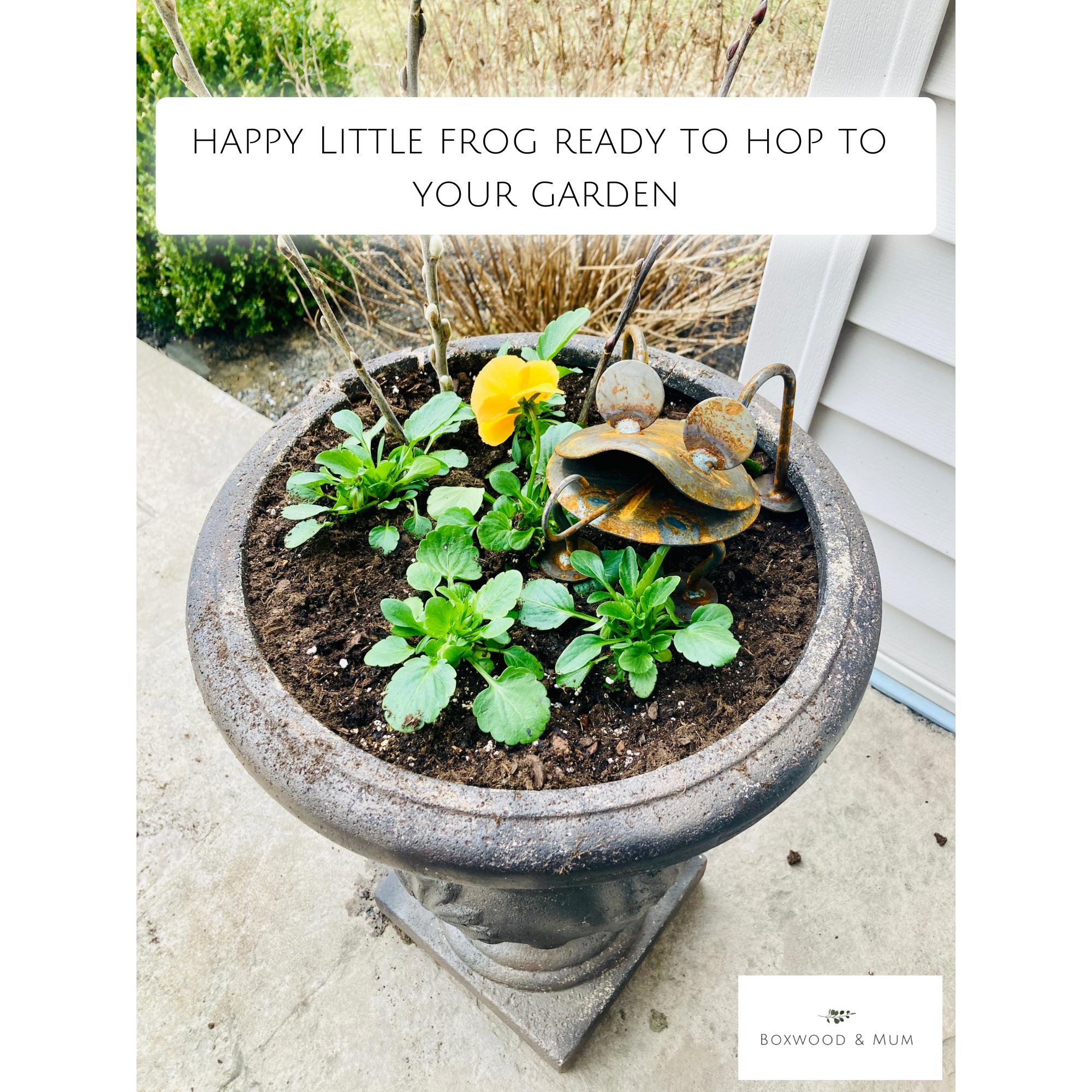 Rustic Frog Rusty Frog Garden Decor Rustic Home Decor Whimsical Frog Outdoor Yard ...