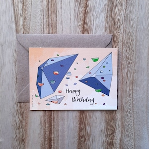 Rotsklimmen || Happy Birthday! Klim kaartje met envelop || rotsklimmen wenskaarten