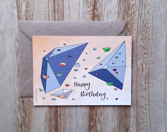 Rock Climbing || Happy Birthday! Climbing Card with Envelope || Rock Climbing Greeting Cards