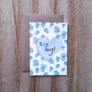 Tarjeta de felicitación de escalada en roca || Es un niño || Con sobre || Búlder || Escalada || Bebé trepador || tarjeta de bebe