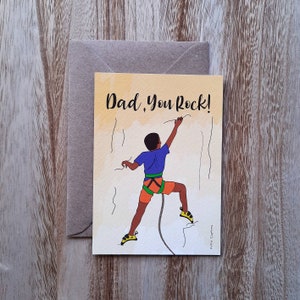 PAPA, tu es génial ! - Carte de vœux d'escalade - Fête des pères, meilleur papa, papa escalade, papa grimpeur, père bouldering, escalade