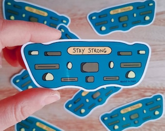 Climbing Sticker Vinyl || Stay Strong || Hangboard Sticker Rock Climbing ||