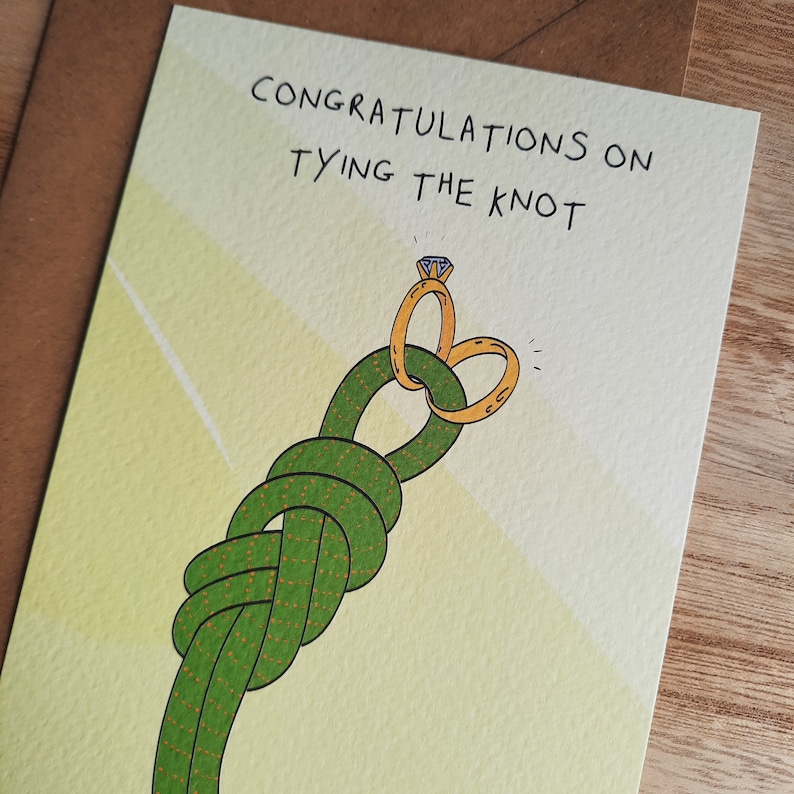 Congratulations on Tying the Knot - Rock Climbing Postcard, Love, Rock ...