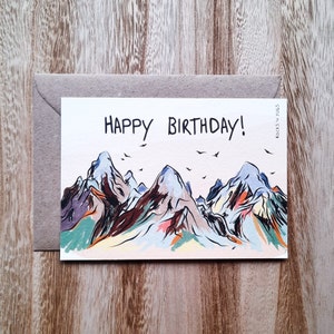 ¡Feliz cumpleaños! - Tarjeta de felicitación de escalada en roca, camping, aventura, montaña, boulder, Mountainview