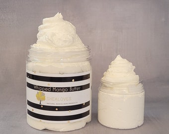 Whipped Mango Body Butter, Skin Care Product Including Jojoba, Olive, and Vitamin E Oils