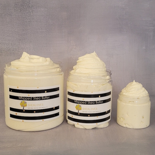 Whipped Whipped Shea Body Butter, Skin Care Product including, Vitamin E, Olive and Castor Oils