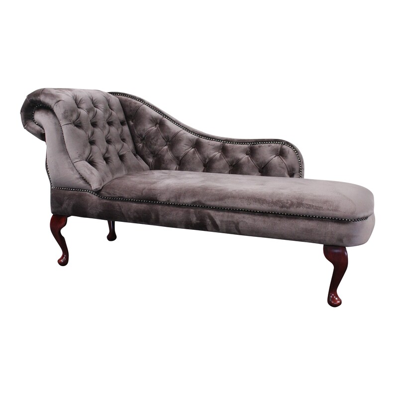 Chaise Longue/Day Bed in Luxurious Mink Velvet Fabric Etsy
