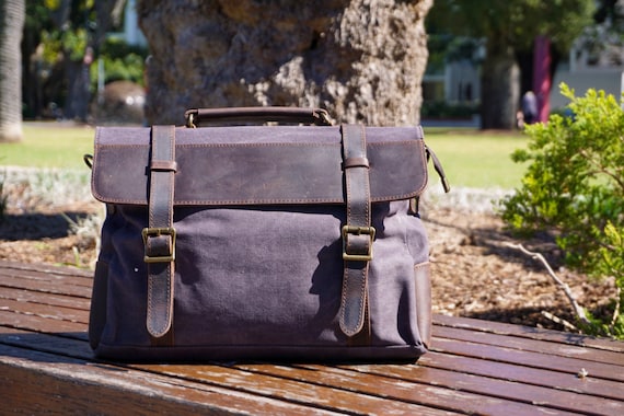 Messenger Bag Satchel Leather Satchel Mens Satchel Canvas