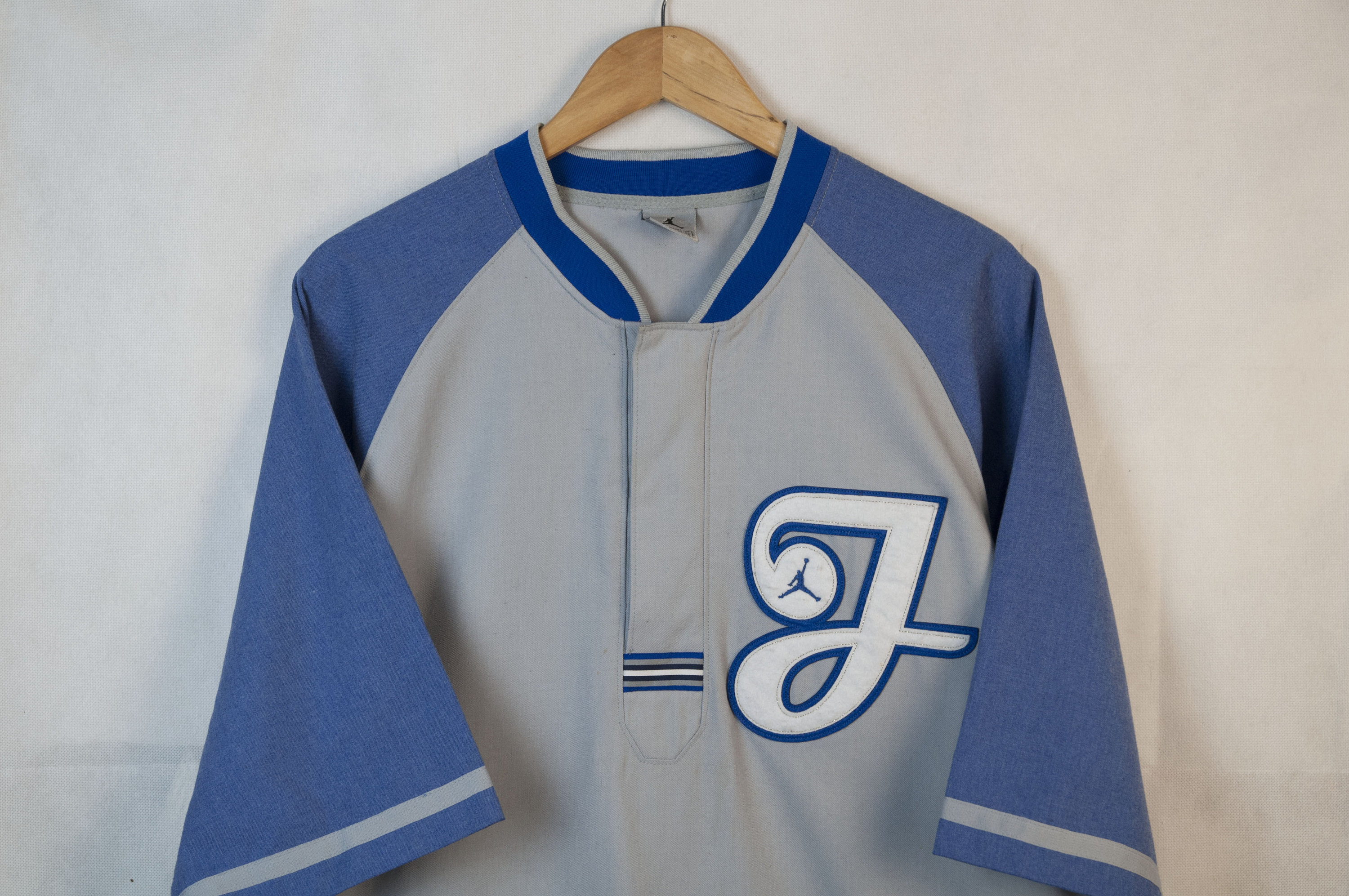 Vintage Air Jordan TShirt 23 Big Logo Size L Blue Gray Etsy