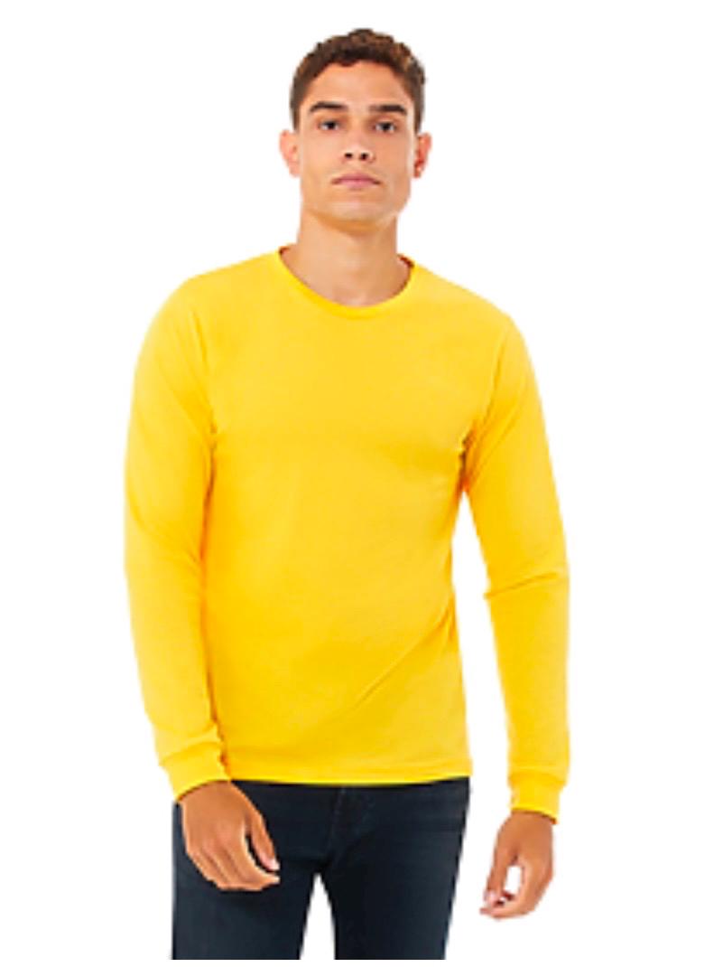 Bella Canvas Unisex Jersey Long-Sleeve T-Shirt - Athletic Heather, Size S, Premium Cotton Blend