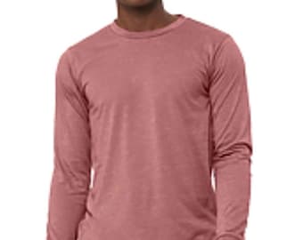 Bella + Canvas Heather Long Sleeve Tee: Unisex Jersey