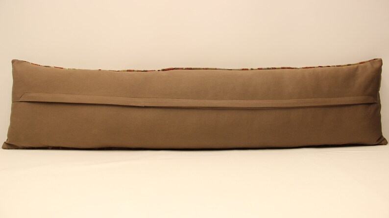 Kilim Lumbar Pillow Cover 12x47 Ft 30x120 Cm Extra Long Bedding Pillow Turkish Handmade Decorative Home Design OY-71