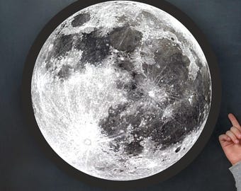 Dimmable Moon LED Wall Lamp: Nursery Night Light with Remote