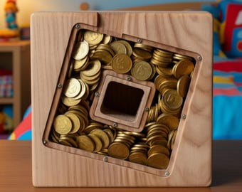 Handcrafted Wooden Video Game Money Box - Gift for Boys