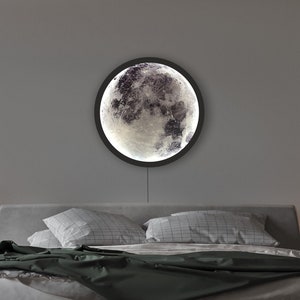 Moon night light, moon glow, LED lamp, adjustable light, moon wall lamp, night light in the nursery
