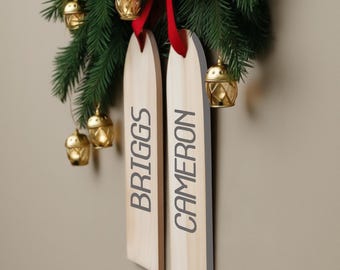 Custom Christmas Stocking Name Tags – Personalized Gift Tags, Holiday Decor, Rustic Wood Tree Ornaments