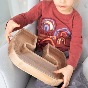 Alcancía personalizada para niñas, regalo de madera para niños, regalo neutro para baby shower, alcancía con letras personalizada, decoración para guardería de niños, alcancía de madera