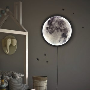 Lunar wall lamp, Your own full moon at home, Night light Moon wall light, Modern LED Light, Dimmable Wall LED Night Light, nightlight  room