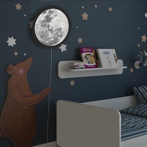 Moon Lamp, LED Night Light 3D Printing Moon Light with Remote Control, Moon Light Lamps for kids friends Birthday Gifts, gift for girl & boy