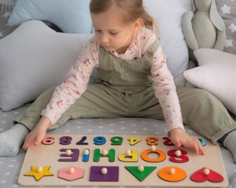 Custom name puzzle,  Wooden name puzzle, Personalized puzzle, Name puzzle, Baby shower gift, Newborn gift, Nursery decor, Christmas gift