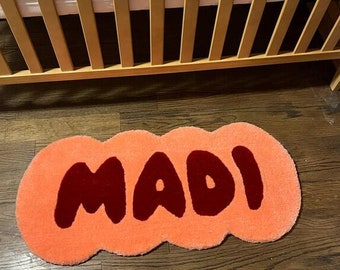Custom Name Tufted Rug: Personalized Kids Room Decor