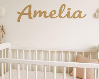 Custom Gold or Silver Baby Nameplate: Personalized Nursery Decor