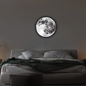moon nightlight, Lunar wall lamp, night light in the nursery, Night light Moon wall light, Modern LED Light, Dimmable Wall LED Night Light