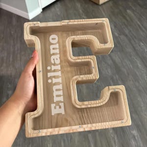 Cofrinho de letras, Cofrinhos de madeira, Presentes para bebês, Cofrinho para crianças, Presente para meninos, Cofrinho para meninas, Presentes para crianças, Cofrinhos, Presente de Natal
