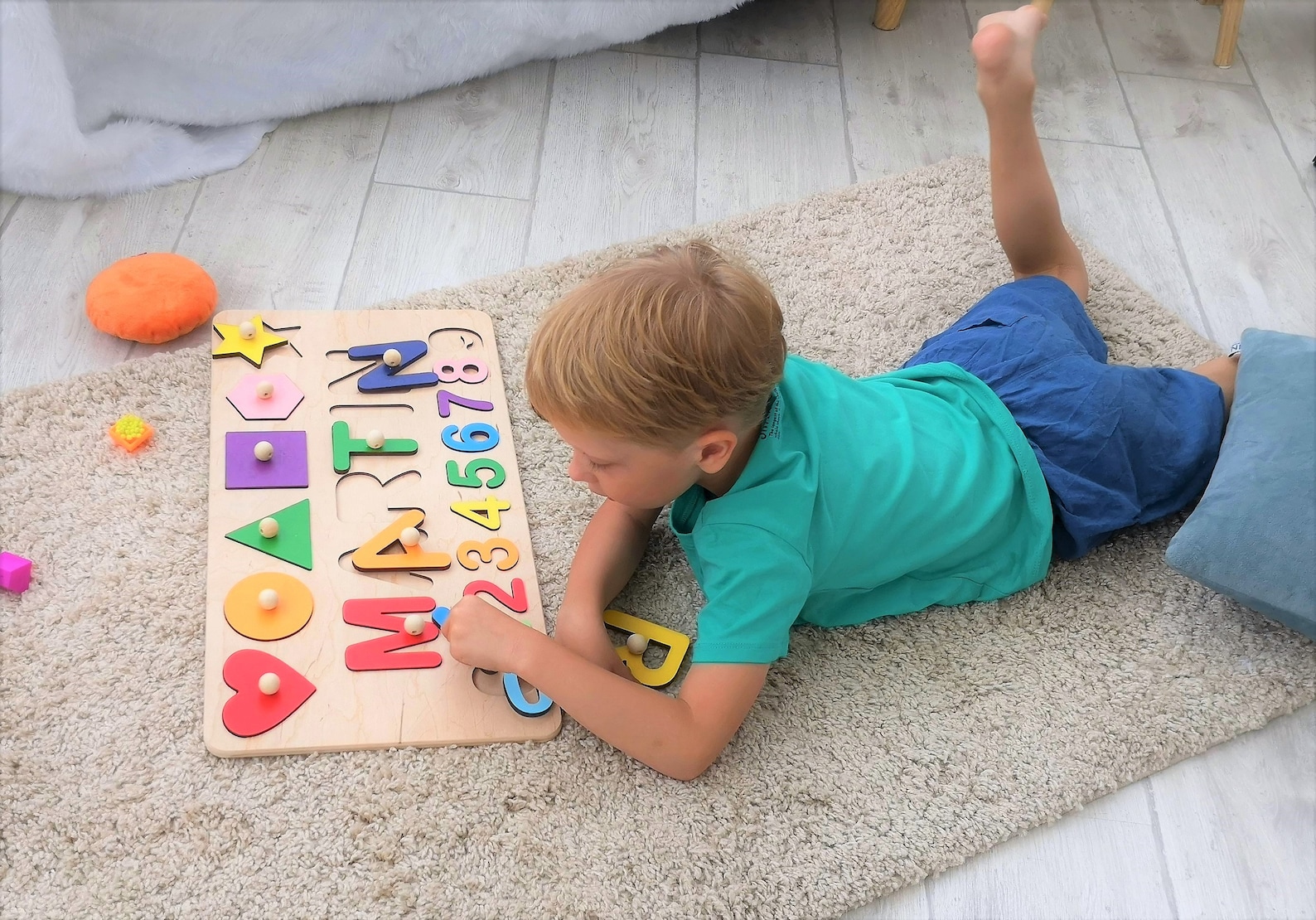 Personalized Baby Puzzle Name Puzzle With Pegs Busy Puzzle Etsy