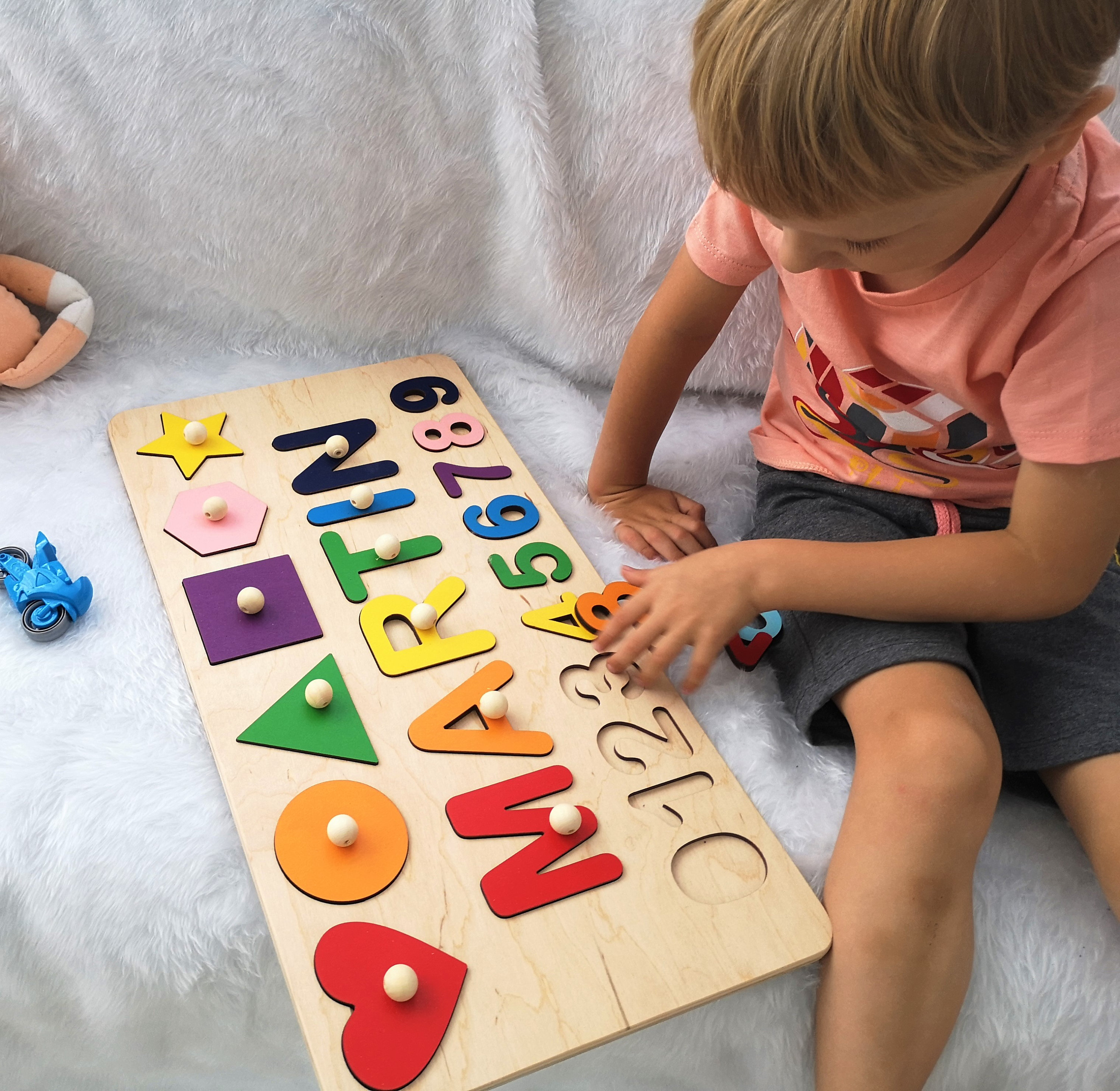 Personalized Baby Puzzle Name Puzzle With Pegs Busy Puzzle Etsy