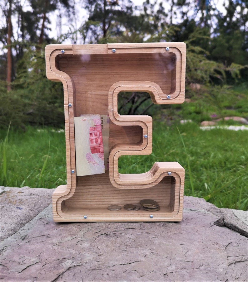 Personalized Money Box for Kids Wooden Coin Bank for Boys Etsy