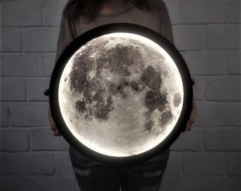 Dimmable Moon LED Wall Night Light: Nursery Lunar Lamp