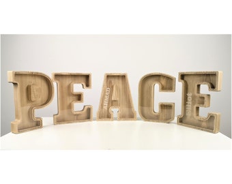 Gepersonaliseerde houten spaarvarken, kinderkamerdecoratie