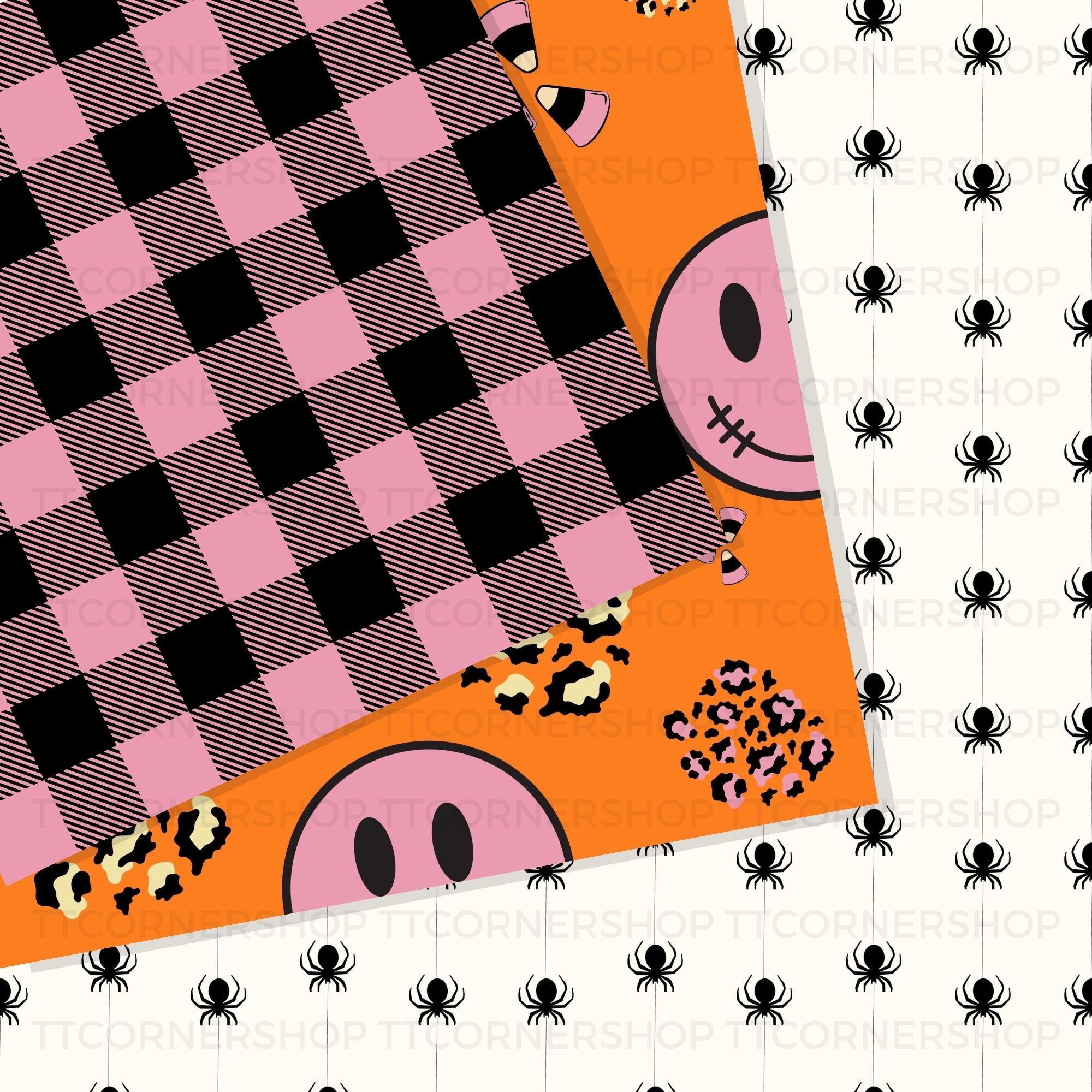 Pink Halloween Digital Paper Pack | Seamless Halloween Digital Paper ...