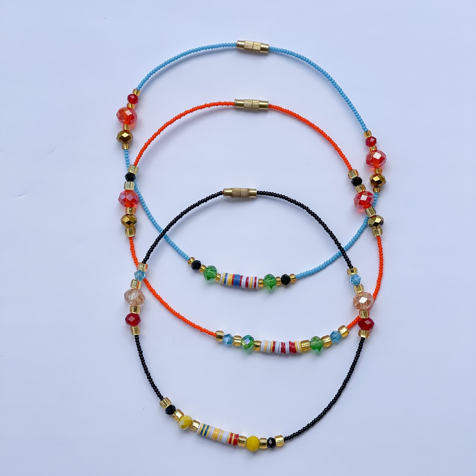 African Anklet Glass Beaded Anklet Seed Bead Anklet Black Etsy