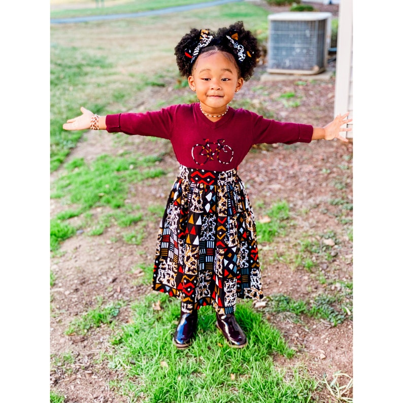Baby Girl Ankara Skirt and Top, Girls Ankara Maxi Skirt and Top Set, African Print Clothes for