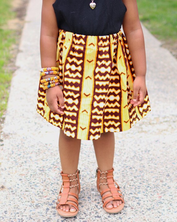 Baby Girl s Skirt with Bows Baby Girl s Ankara Skirt Baby Girl s Skirt with Matching Bows Baby Girls Elastic Skirt with Bows Set