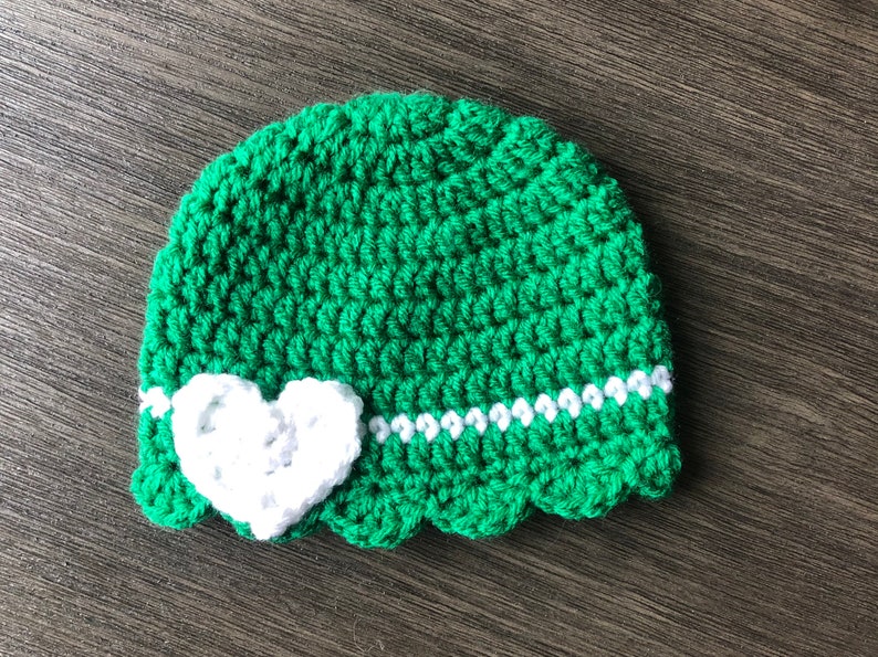 Crochet Lucky Heart Hat Newborn
