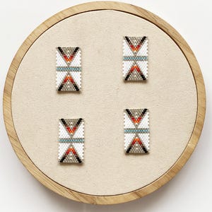 4pcs Miyuki Beaded Rectangle Connector Charm Seed Beads Pendant for Bracelet Earring Necklace DIY Jewery Making components 20mmX33mm