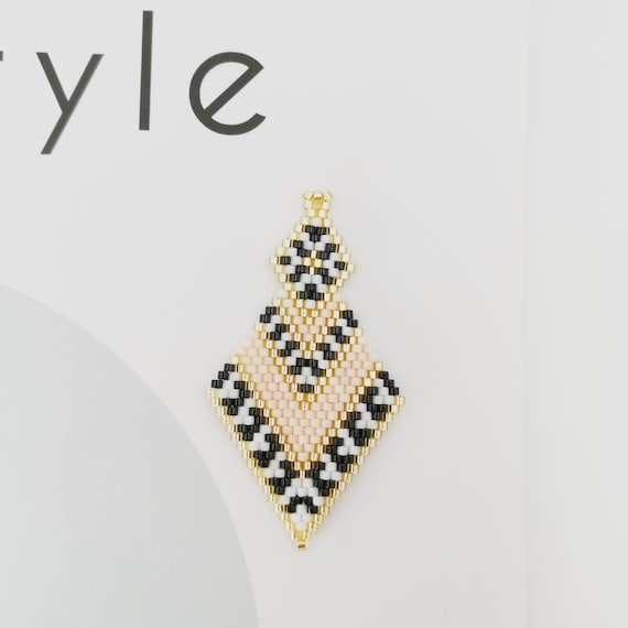 4pcs Miyuki Beaded Bar Rhombus Connector Charm Seed Beads Pendant for Bracelet Earring Necklace DIY Jewery Making components 35X10mm