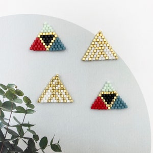 4pcs Miyuki Beaded Triangle Connector Charm Seed Beads Pendant for Bracelet Earring Necklace DIY Jewery Making components 17x15mm
