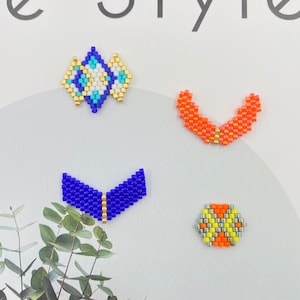 4pcs Miyuki Beaded Geometrical shape Connector Charm Seed Beads Pendant for Bracelet Earring Necklace DIY Jewery Making components 25X15mm