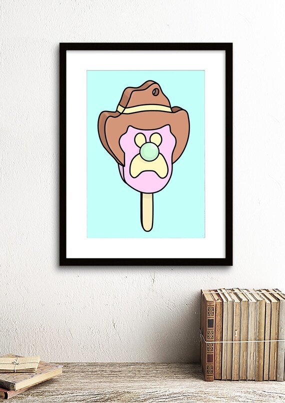 Bubble O Bill Print Wall Art 90s 