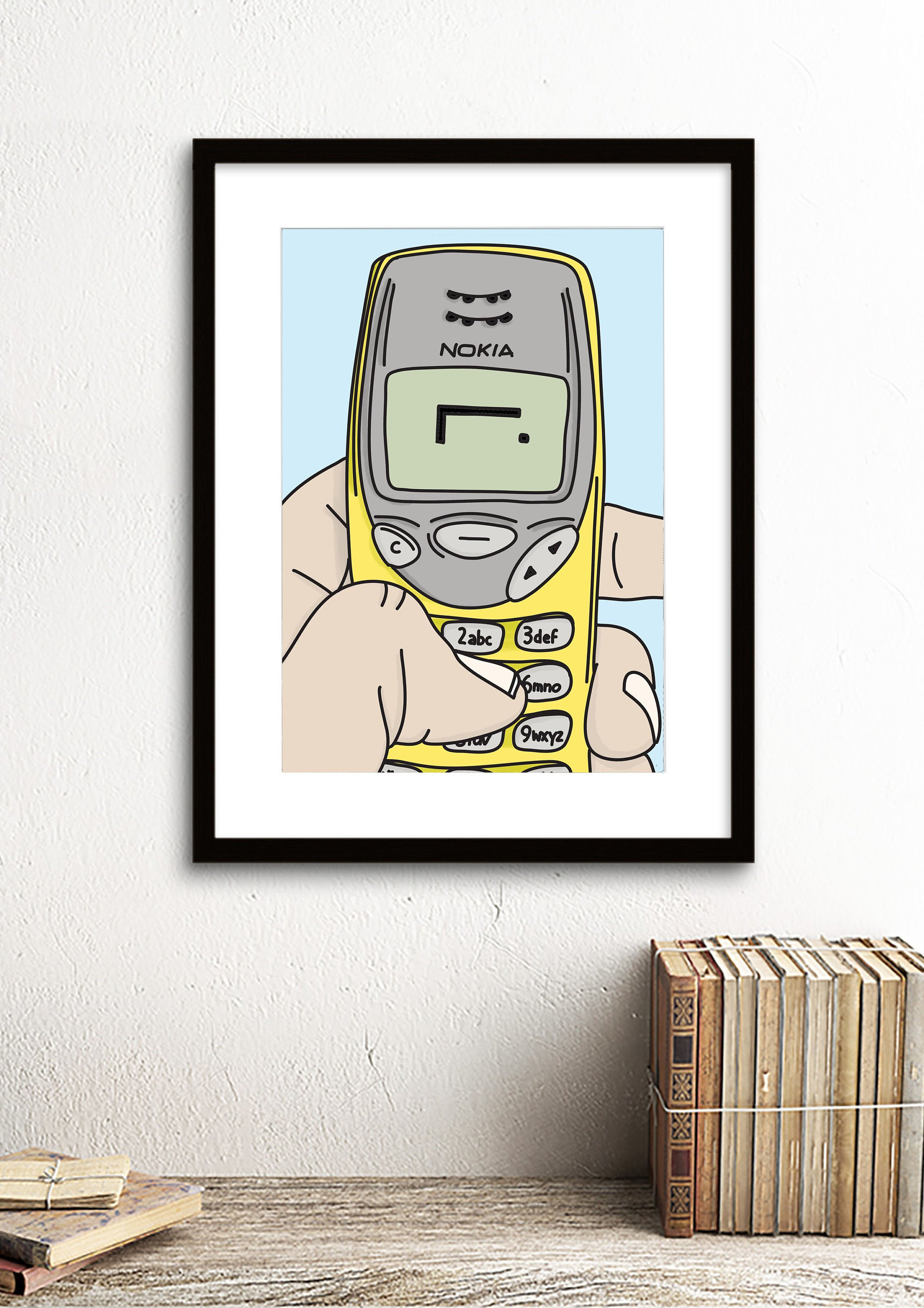 Nokia 3210 Snake Print Wall Art Game 90s Nostalgia Art Work Etsy