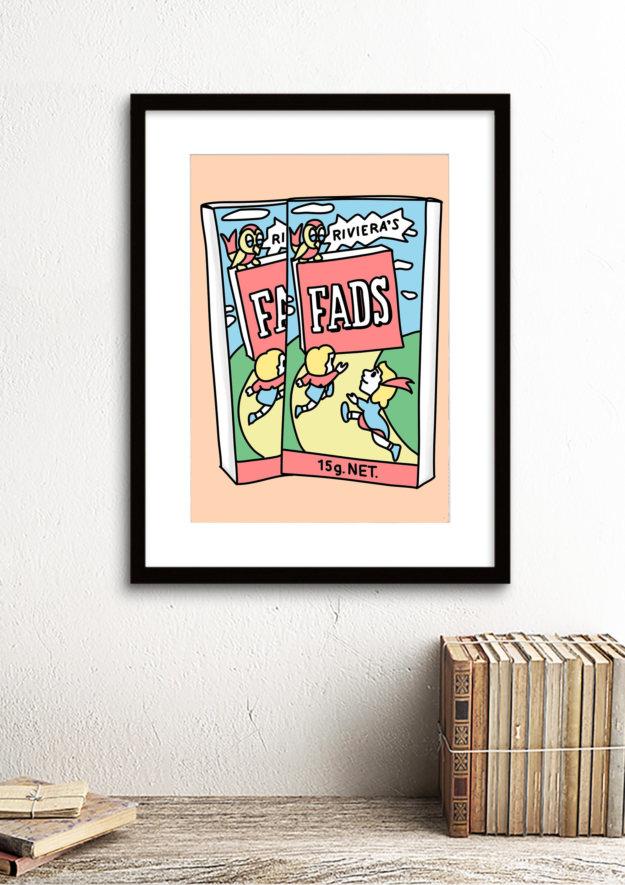 Fads Fags Print Wall Art Candy Cigarette 90s Nostalgia Print Etsy