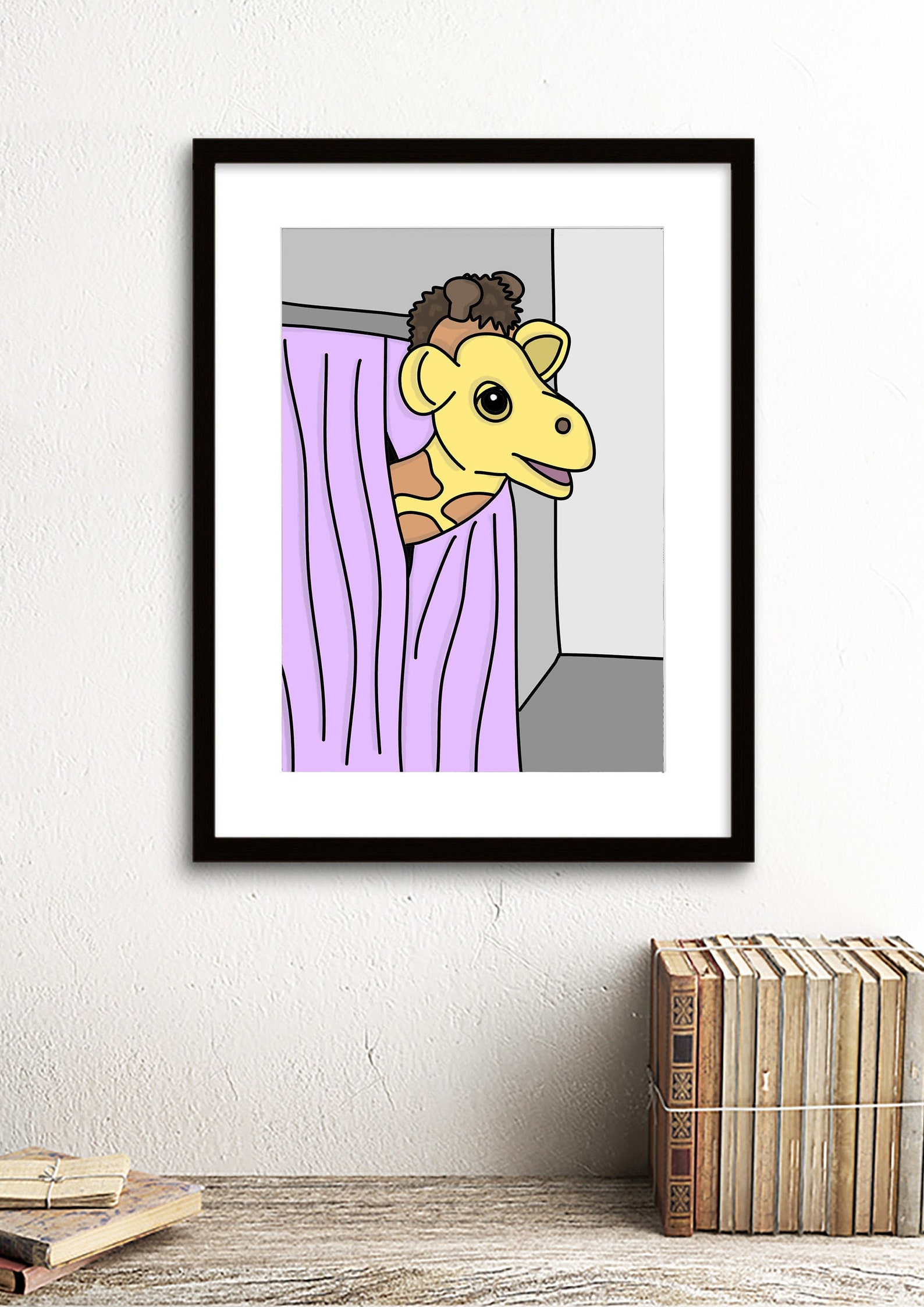 Healthy Harold Poster Wall Art Giraffe 80s 90s Nostalgia Art - Etsy